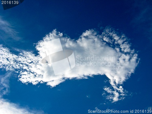 Image of Beautiful white cloud in the shape of Australia