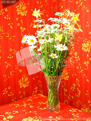 Image of beautiful bouquet with white camomiles
