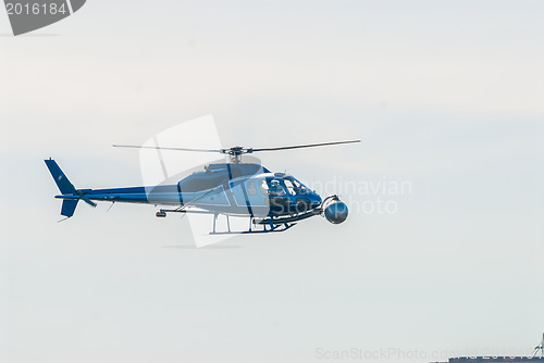 Image of Helicopter over Charles River, Boston