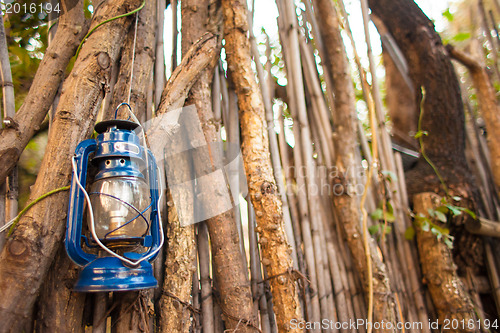 Image of Lantern in African village