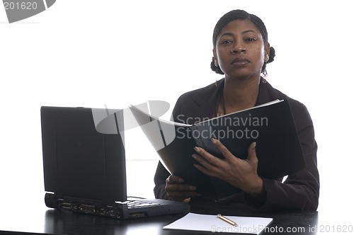 Image of beautiful  black female executive