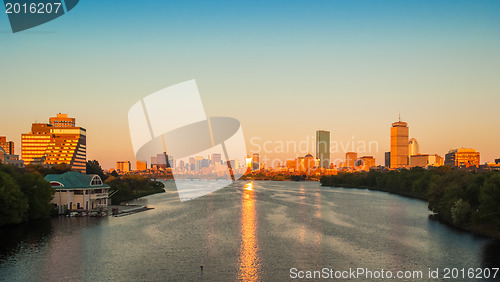 Image of View of Boston, Cambridge, and the Charles River