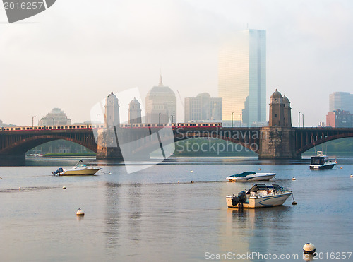 Image of Boston Longfellow Bridge and Red Line