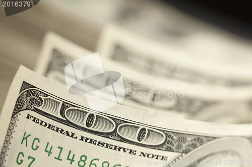 Image of Abstract of One Hundred Dollar Bills