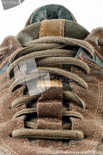Image of Suede shoe close up