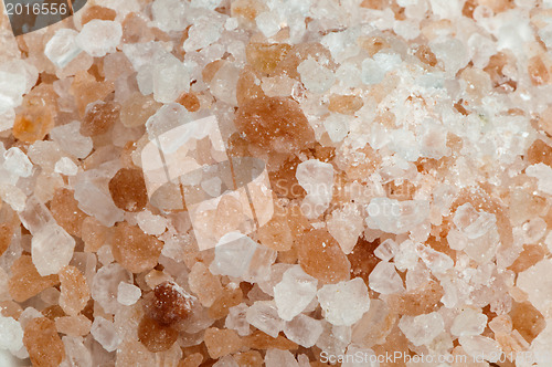 Image of Natural coarse salt close up