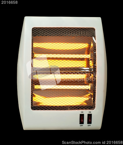 Image of Electric heater black isolated