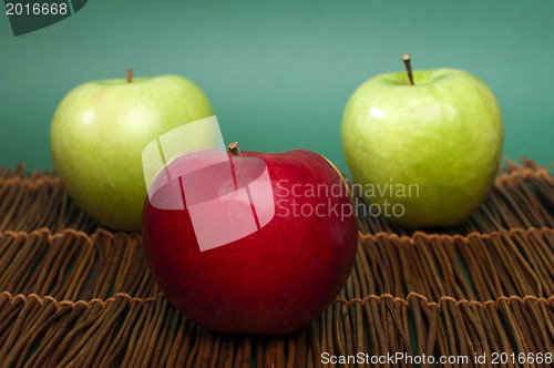 Image of Red and green apples