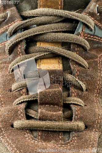 Image of Suede shoe close up