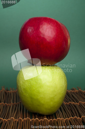 Image of Red and green apples