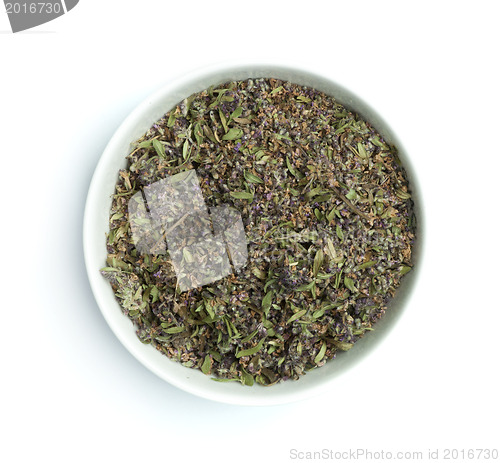 Image of Dried thyme in a bowl 