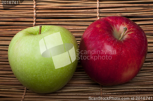 Image of Red and green apples