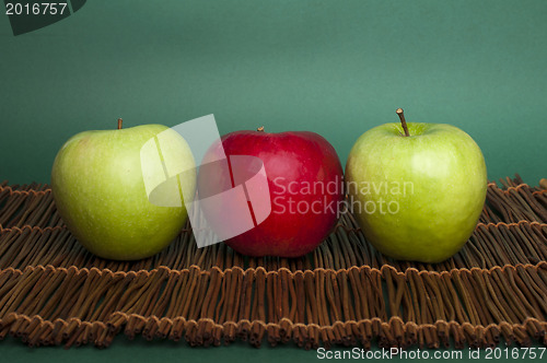 Image of Red and green apples