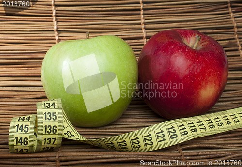 Image of Red and green apples