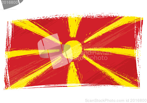 Image of Grunge Macedonia flag