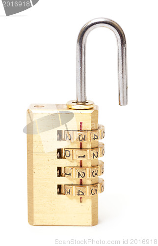 Image of Open Combination Padlock