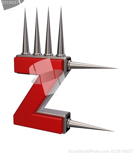 Image of prickles letter z