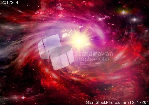 Image of galaxy in a free space