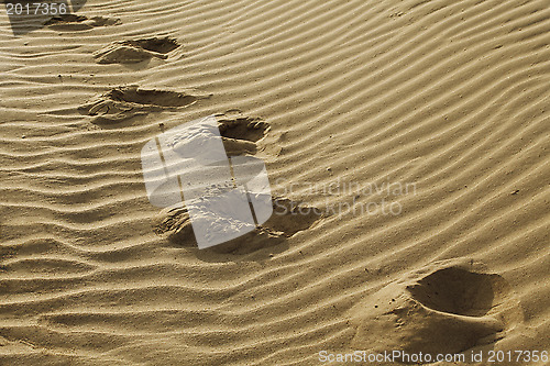 Image of Footprints in the sand