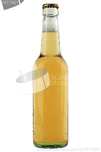 Image of Bottle with cold beer