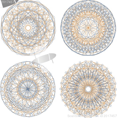 Image of vector design abstract guilloche elements for diploma