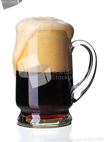 Image of Glass of dark beer, isolated.