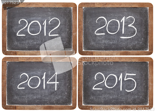 Image of incoming years on blackboard