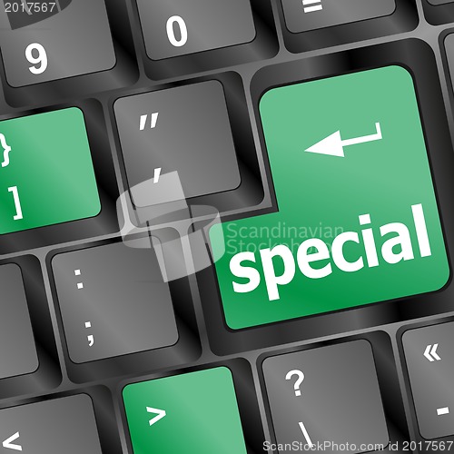 Image of special button on laptop keyboard
