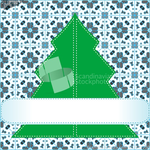 Image of Christmas tree applique background