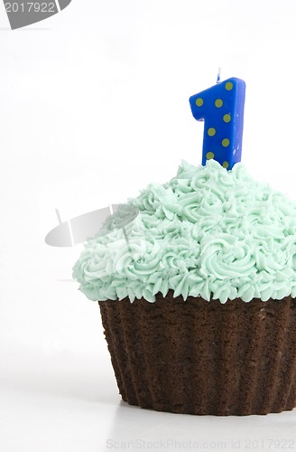 Image of Green Icing Cupcake