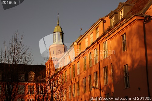 Image of Building in sunset