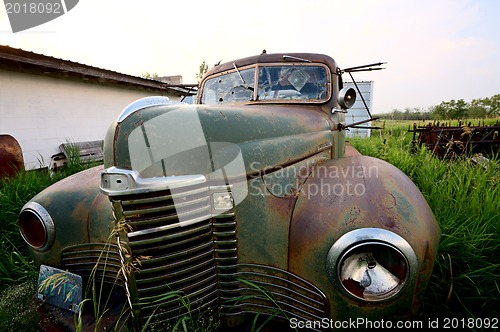 Image of Abandoned vintage car