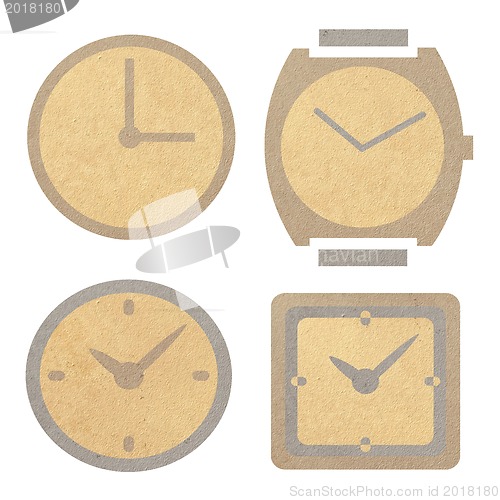 Image of clock recycled paper craft 