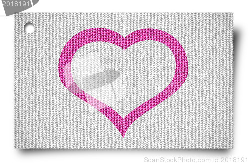 Image of greeting, wedding or birthday card with heart 