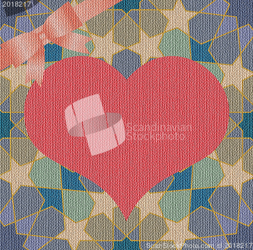 Image of Valentine's day or Wedding background with hearts 