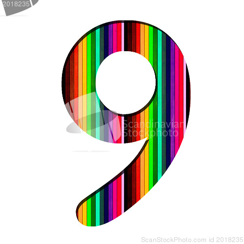 Image of Number made from colorful numbers 