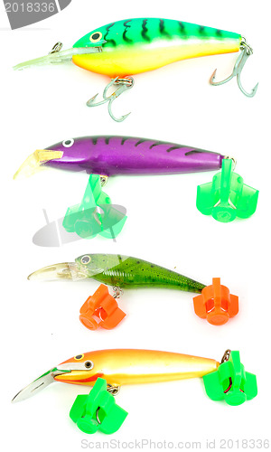 Image of isolated fishing baits 