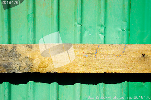 Image of Green steel sheet. 