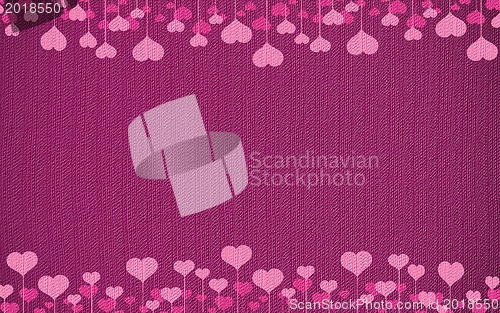 Image of Valentine's day or Wedding background with hearts 