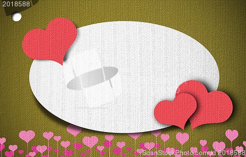 Image of greeting, wedding or birthday card with heart 