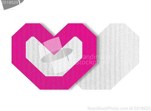Image of greeting, wedding or birthday card with heart 