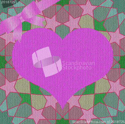 Image of Valentine's day or Wedding background with hearts 