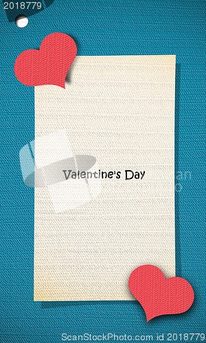 Image of greeting, wedding or birthday card with heart 
