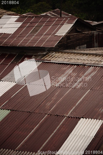 Image of A rusty corrugated iron metal texture 