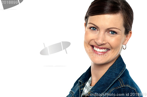 Image of Attractively charming woman with a bright smile