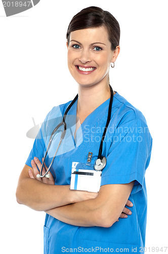 Image of Confident cheerful medical professional