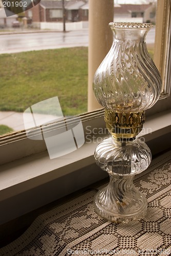 Image of Antique Lamp by the Window