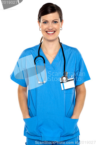 Image of Female doctor with stethoscope around her neck