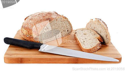 Image of loaf of bread and knife