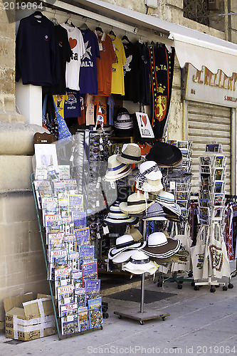 Image of Showcase of souvenir shop in Valletta, Malta